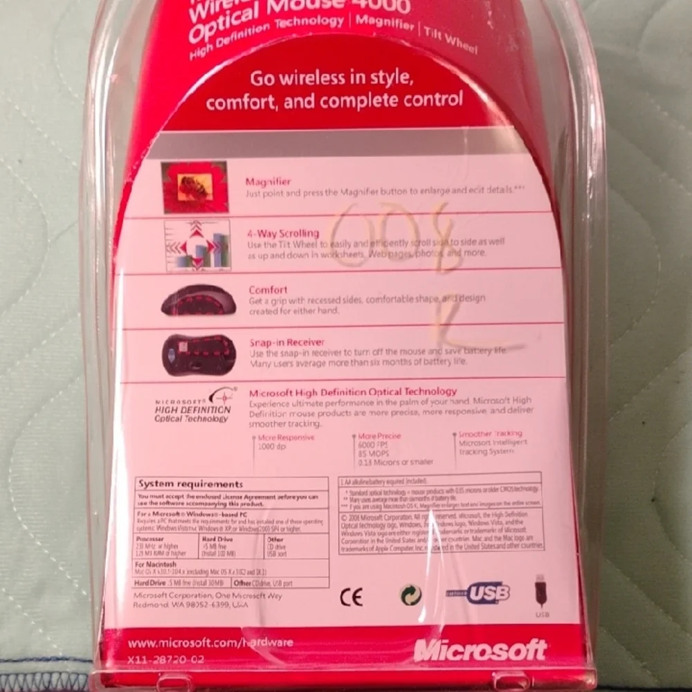 Microsoft Silver Wireless Mouse